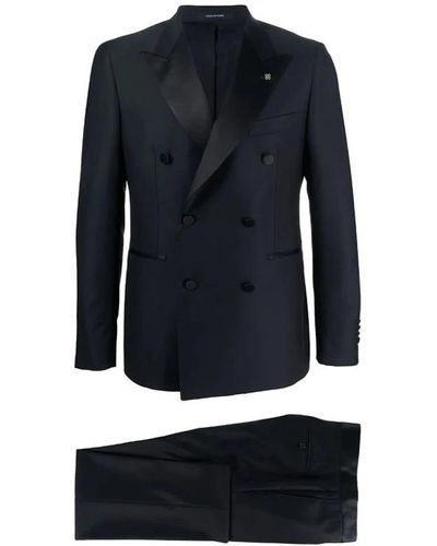 Tagliatore Double Breasted Suits - Blue