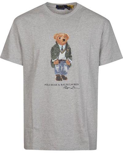 Ralph Lauren Bärenprint t-shirt - Grau