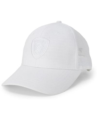 Blauer Stiloso logo 23sblua04506 cappello in cotone - Bianco