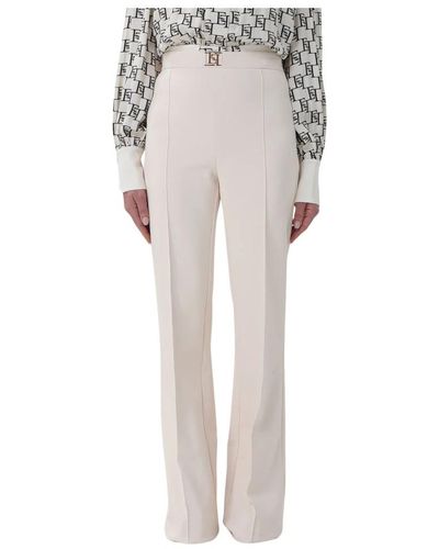 Elisabetta Franchi Wide Trousers - White