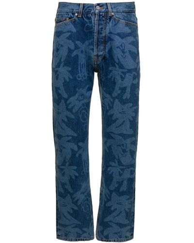 Palm Angels Jeans droits - Bleu