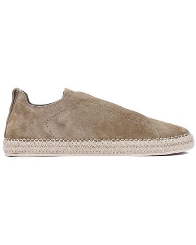 Zegna Triple stitch espadrillas sneakers - Braun