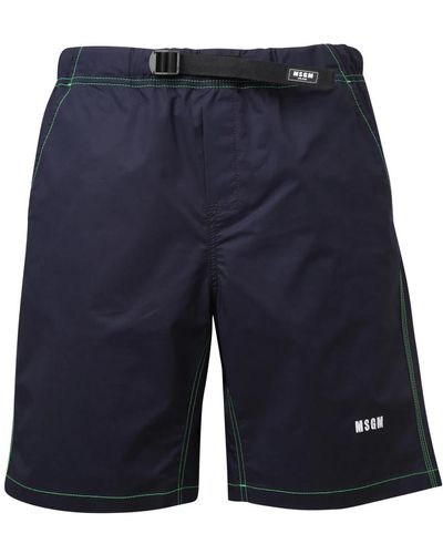 MSGM Logo Drucksportshorts - Blau