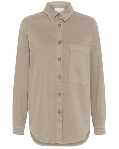 My Essential Wardrobe Laramw 149 camisa chaquetas - silver sage - Gris