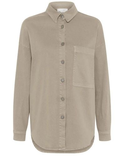 My Essential Wardrobe Laramw 149 shirt jacken - silver sage - Grau