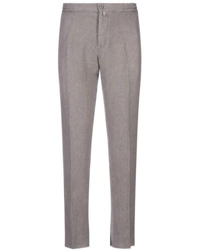 Kiton Slim-Fit Trousers - Grey