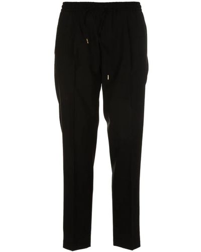 BRIGLIA Straight Trousers - Schwarz