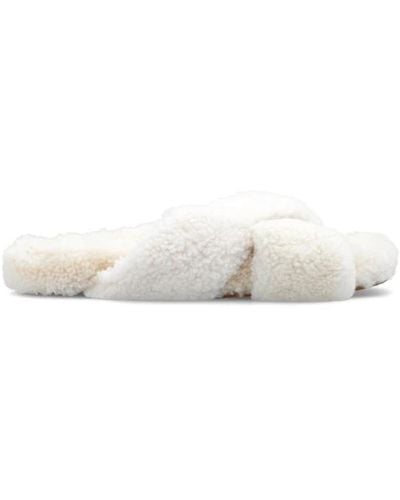 Yves Salomon Shoes > slippers - Blanc