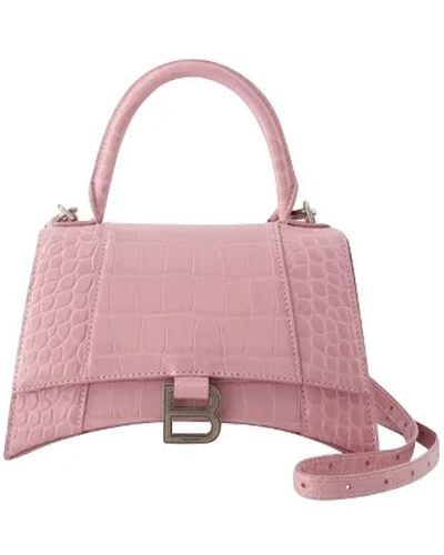 Balenciaga Krokodil-geprägte ledertasche - Pink