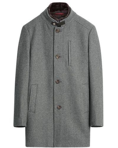 Cinque Cappotto uomo grigio chiaro in misto lana