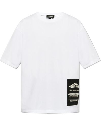 DSquared² T-shirt mit logopatch - Weiß