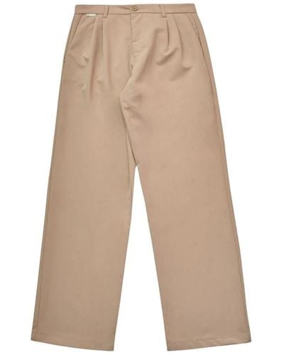 FAMILY FIRST Straight Trousers - Natural