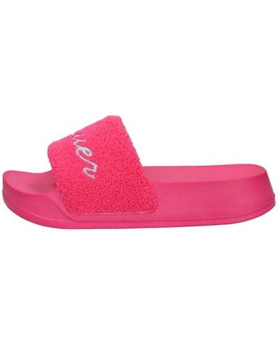 Blauer Eco-Leder Flache Sandalen für Teenager - Pink