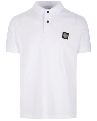 Stone Island Polo Shirts - White