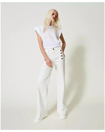 Twin Set Flared Jeans - White