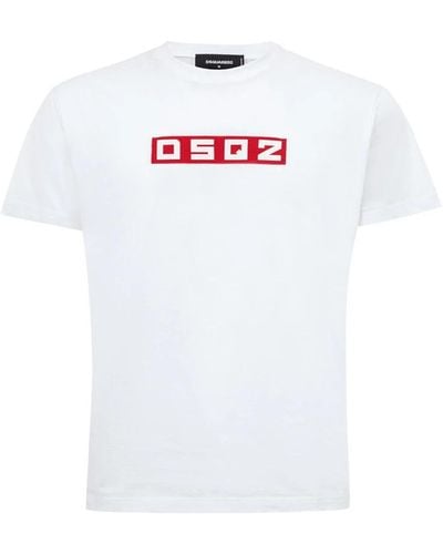 DSquared² Weiße baumwoll-t-shirt