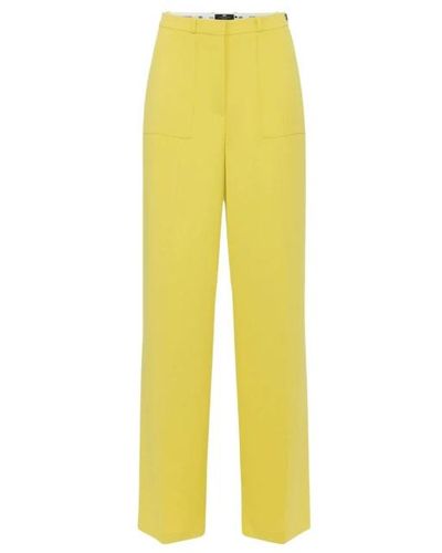 Elisabetta Franchi Wide Trousers - Yellow