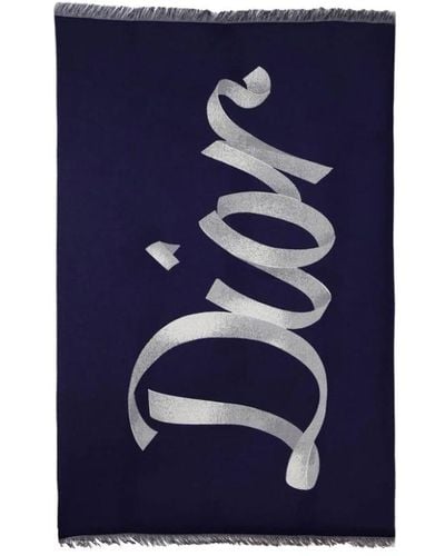 Dior Klassischer plaid signature schal - Blau