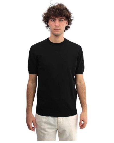 Altea Kurzarm schwarzes rundhals t-shirt