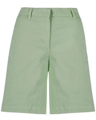 Bomboogie Lightweight cotton twill chino bermuda shorts - Verde
