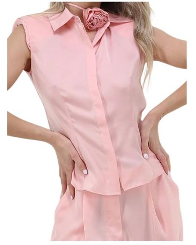 Blugirl Blumarine Gepolstertes trägerloses hemd - Pink