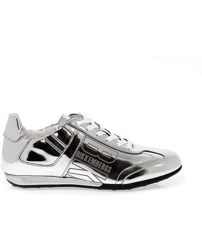 Bikkembergs Sneakers in pelle argento per donne - Grigio