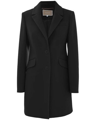Kocca Elegante abrigo de invierno con corte clásico - Negro