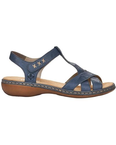 Rieker Flat Sandals - Blue