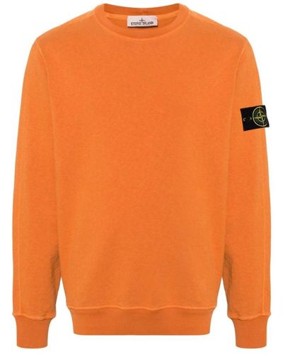 Stone Island Round-Neck Knitwear - Orange