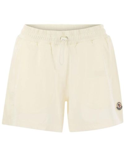 Moncler Jersey shorts mit popelineinsätzen - Natur
