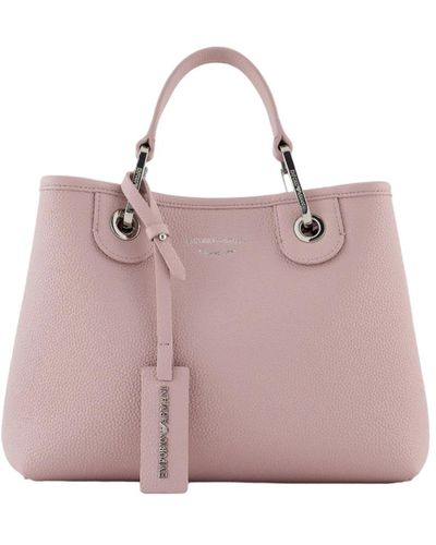 Emporio Armani Verstellbarer riemen kleine handtasche,kleine shopper tasche mit hirschdruck,shoulder bags - Pink