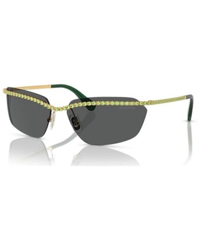 Swarovski Goldene sonnenbrille für den täglichen gebrauch - Grün