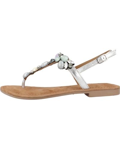 Tamaris Stilvolle flache sandalen für frauen,sommer flip flops - Weiß