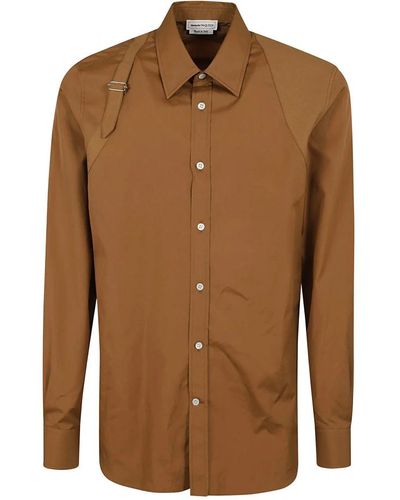 Alexander McQueen Casual Shirts - Brown