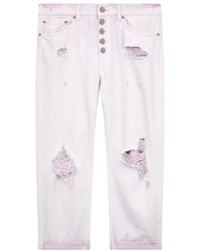Dondup Cropped Trousers - Pink