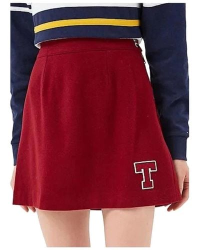 Tommy Hilfiger A-line Varsity Skirt - Red