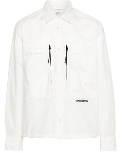 C.P. Company Stylisches overshirt für männer - Weiß