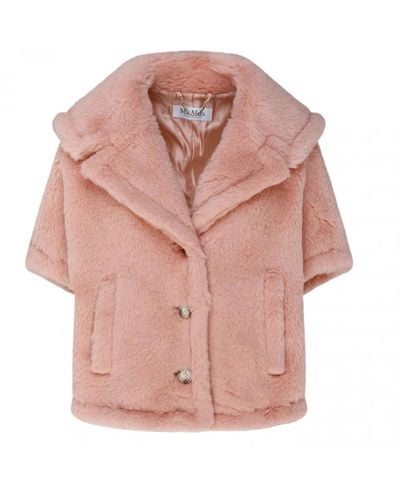 Max Mara Faux Fur & Shearling Jackets - Pink