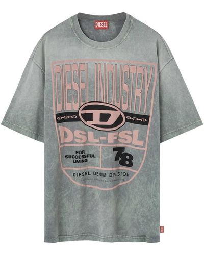 DIESEL T-Shirts - Gray