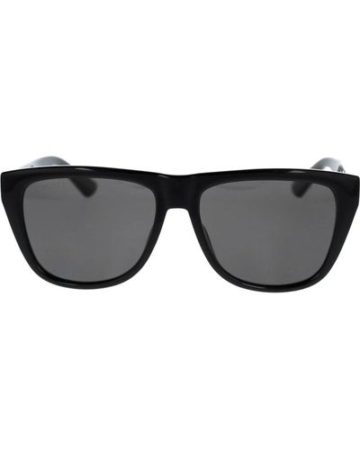 Gucci Ikonoische sonnenbrille mit einheitlichen gläsern - Schwarz