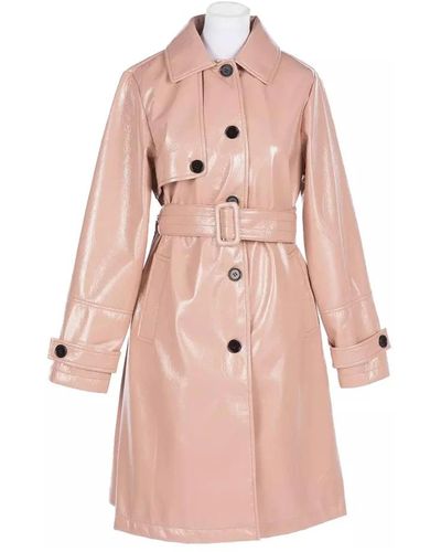 Twin Set Wasserdichter trenchcoat mit knopfverschluss - Pink