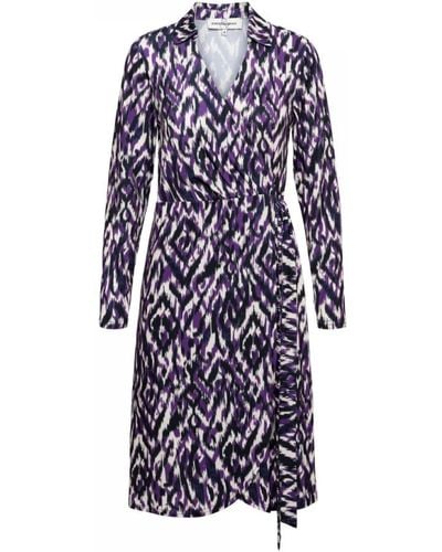 &Co Woman Lila ikat wickelkleid &co - Blau