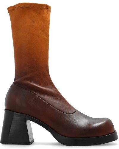 Miista Shoes > boots > heeled boots - Marron