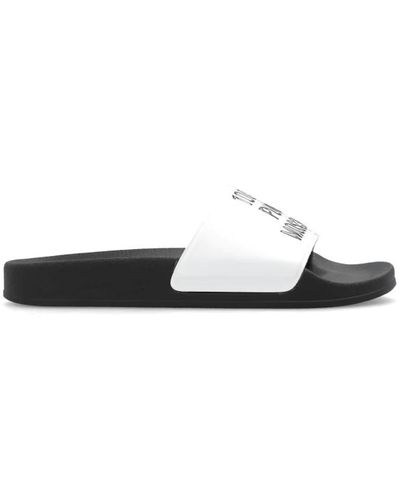 Moschino Slides mit logo - Weiß