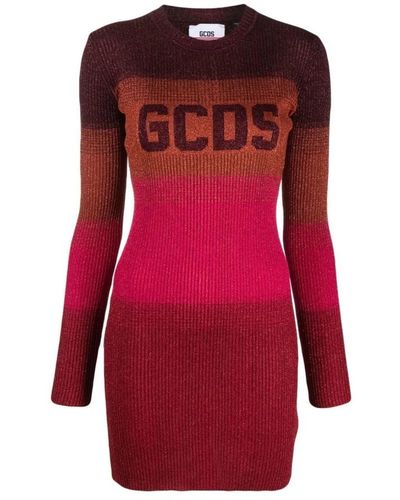 Gcds Knitted Dresses - Red