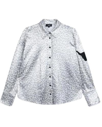 Alix The Label Leopardenmuster bluse - Weiß