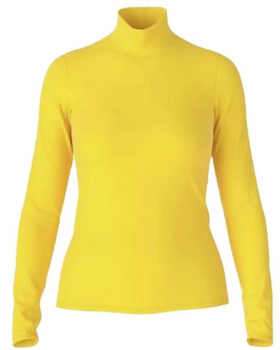 Marc Cain Jersey t-shirt mit kragen - Gelb