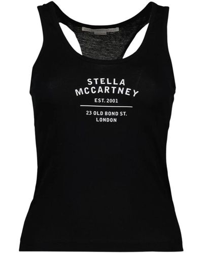 Stella McCartney Bedrucktes tanktop baumwolle logo,bedrucktes tanktop baumwolle mehrere farben - Schwarz