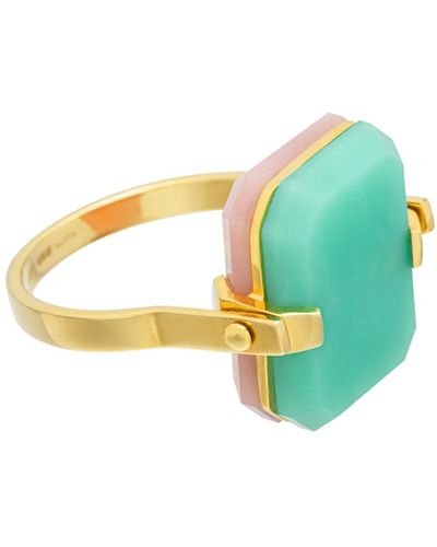 Aliita Deco sandwich opal + crisopas ring - Blau