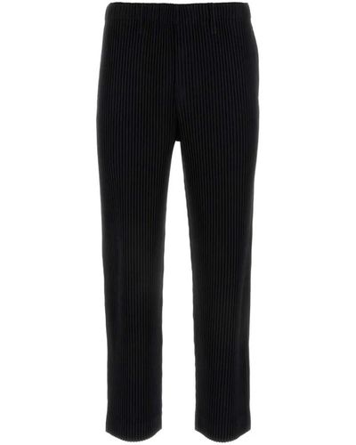 Issey Miyake Trousers > slim-fit trousers - Noir
